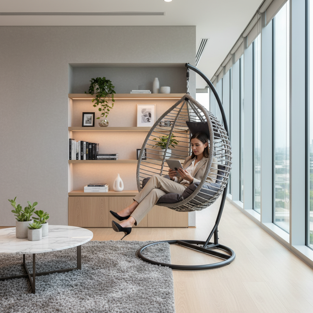 Premium Outdoor Swing Chair UAE | Grey Garden Swing for Dubai, Abu Dhabi & All Emirates