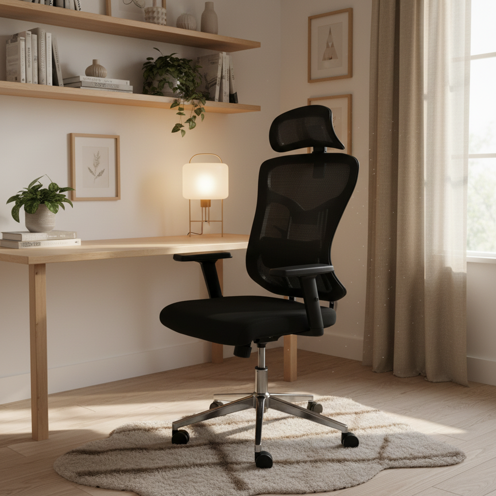 Ergonomic Mesh High Back Office Chair with Headrest UAE | Premium Executive Chair Dubai | IH 8001