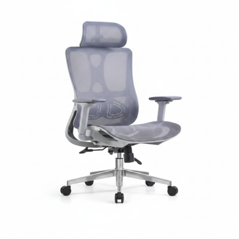 Ergonomic mesh office chair with adjustable headrest, studio white background – office seating UAE | INFINI HOMES IH A-216