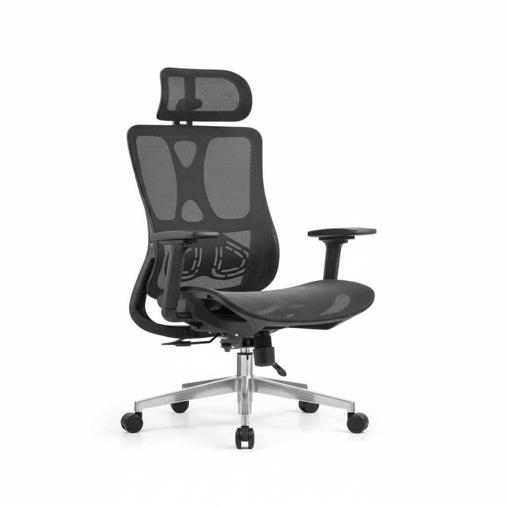 Premium Ergonomic Office Chair with Headrest Dubai | High Back Mesh Executive Chair UAE | IH A-216
