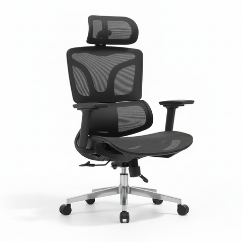 Ergonomic Mesh Office Chair with Lumbar Support & Headrest - High Back Executive Chair UAE | IH A-217