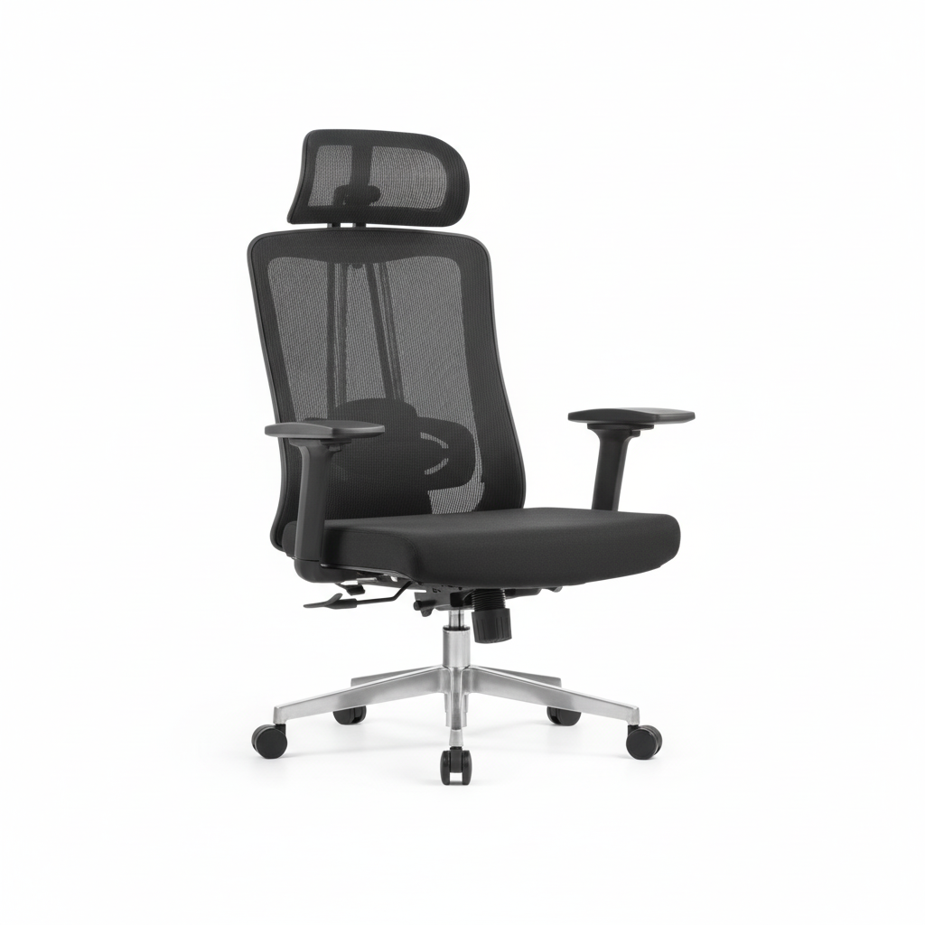 Ergonomic Mesh Office Chair with Headrest - High Back Executive Chair UAE | Black IH A213-H