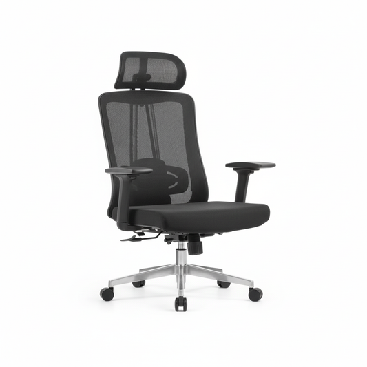 Ergonomic Mesh Office Chair with Headrest - High Back Executive Chair UAE | Black IH A213-H