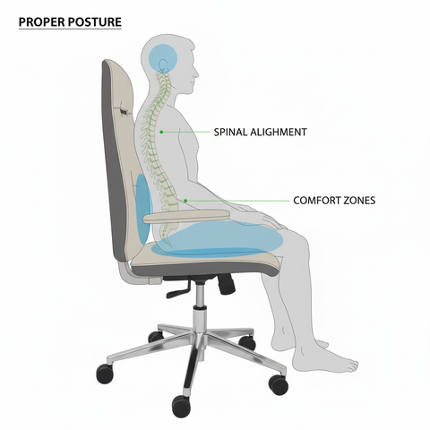 Premium High Back Office Chair Beige & Grey | Ergonomic PU Leather Executive Chair UAE