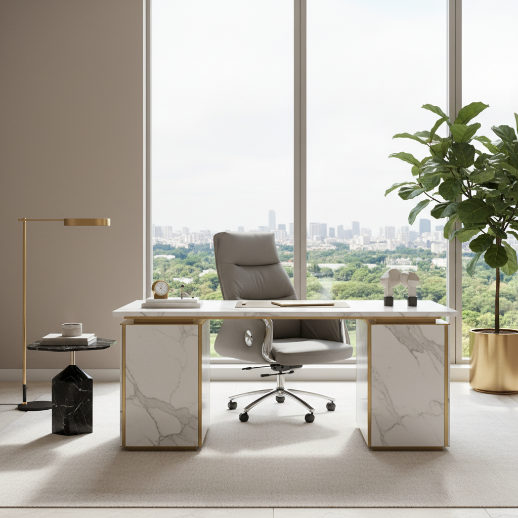 Executive Boss Chair UAE | High Back Recliner Office Chair with Chrome Base | IH 168