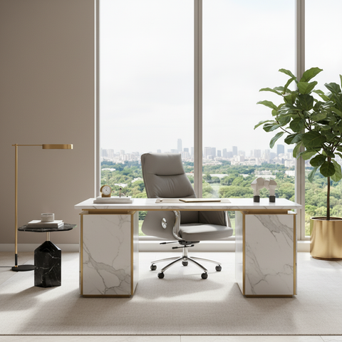Executive Boss Chair UAE | High Back Recliner Office Chair with Chrome Base | IH 168
