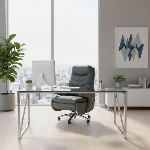 Electric Recliner Office Chair - PU Leather Ergonomic Chair UAE | IH 6076