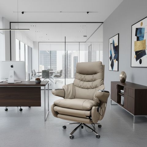 Electric Massage Recliner Chair with PU Leather - Premium Office & Home Furniture UAE | IH 6075
