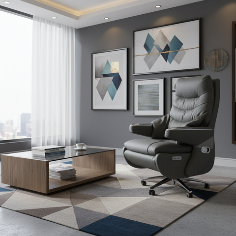 Electric Recliner Office Chair - PU Leather Ergonomic Chair UAE | IH 6076