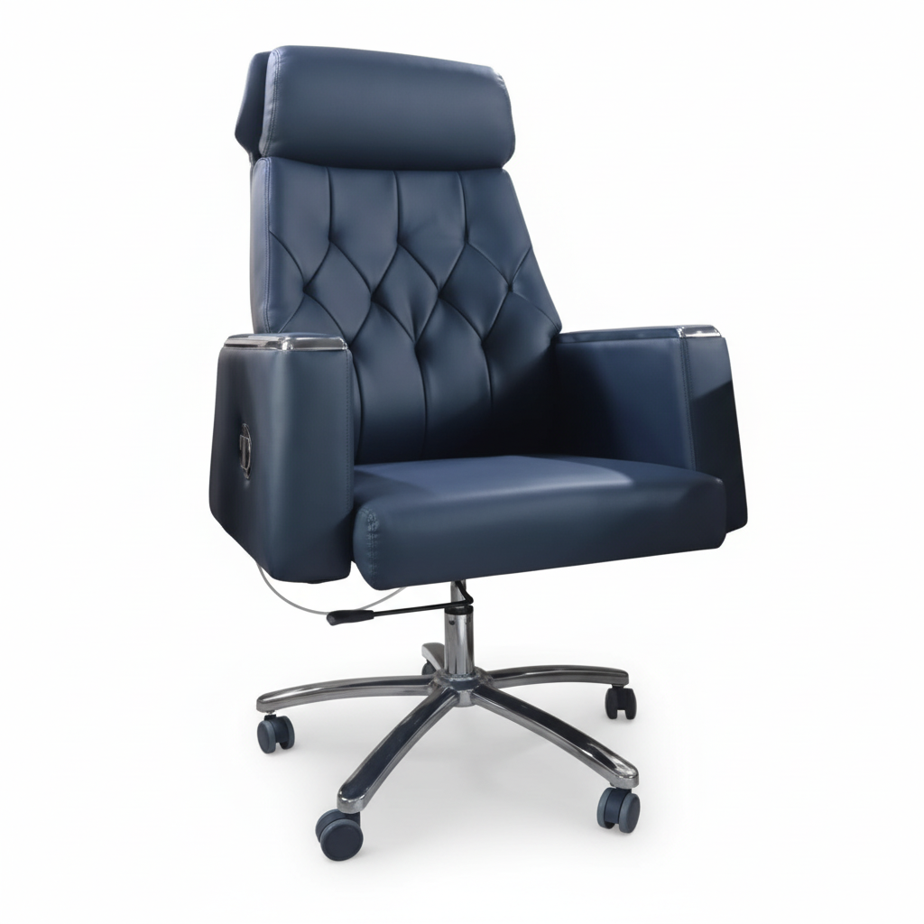 Executive Boss Chair UAE | High Back Recliner Office Chair with Chrome Base | IH A23