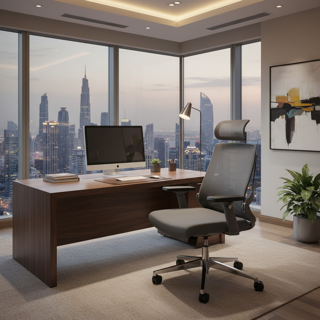 Office Chair Grey IH-8805 | Premium Ergonomic Seating UAE | Dubai Abu Dhabi Sharjah