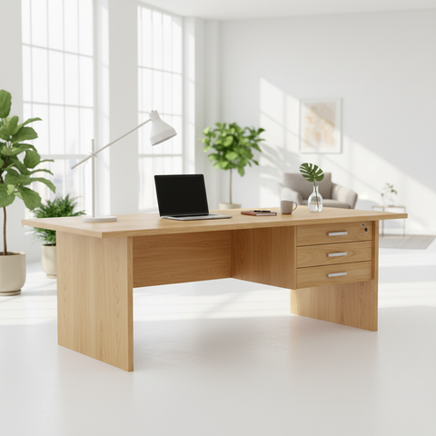 Office Desk Oak 120x60x75cm | Premium Workspace Furniture UAE