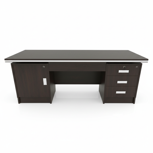 Office Desk 1.4m Coffee Brown (140x70x75cm) - Premium Workspace Furniture UAE