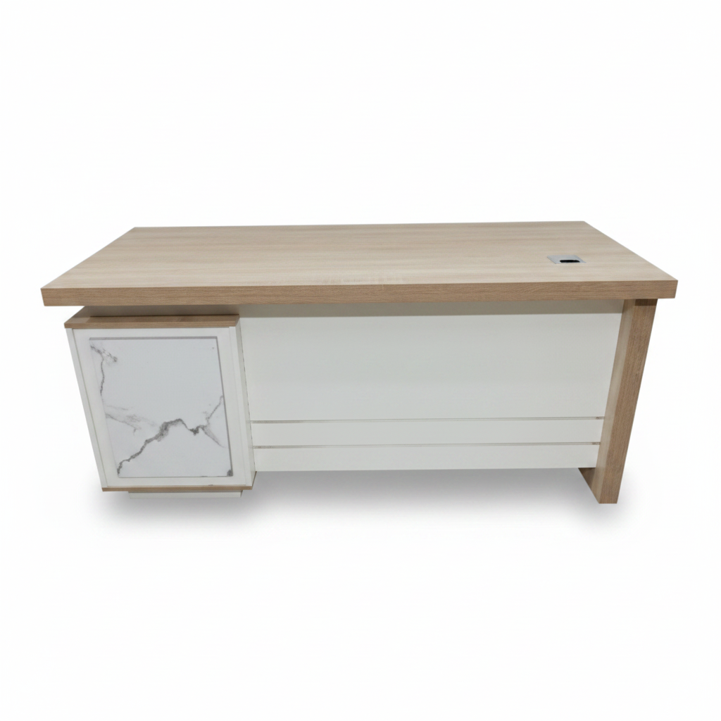 Office Table 140x70x75cm Coffee Khaki White Background | Home Office Desk UAE | INFINI HOMES IH-2014