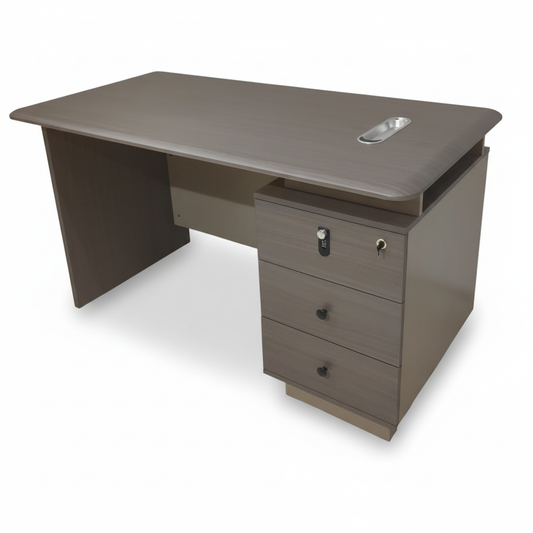 Office Desk 140cm Oak Grey & Khaki | IH 6007(1.4) | UAE Delivery