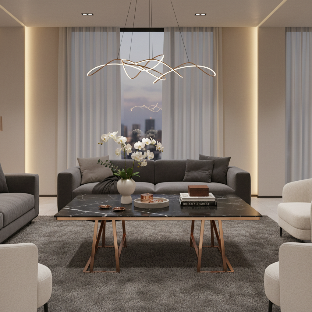 Coffee Table IH 7901-BK | Modern Black Coffee Table Dubai UAE