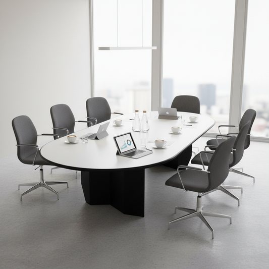 Meeting Table Grey 200x100cm | Premium Conference Table UAE
