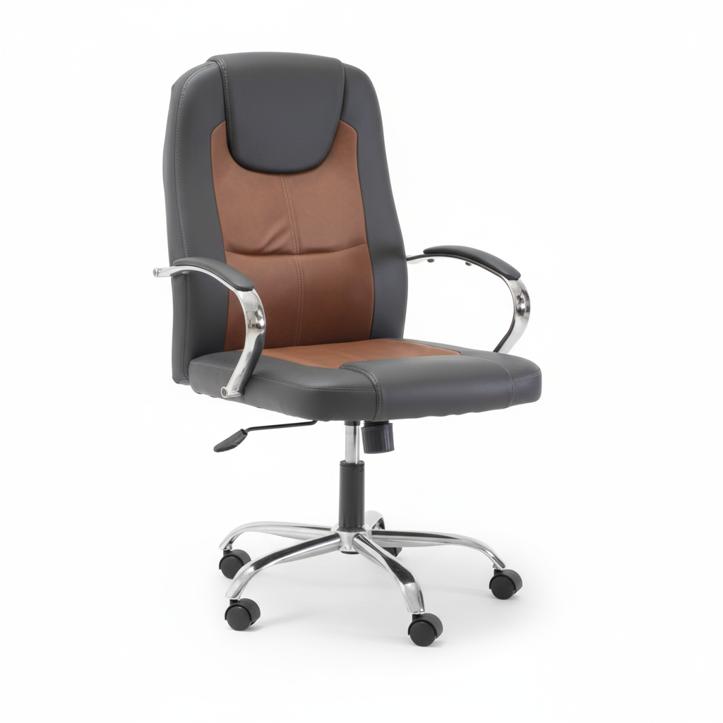High Back Executive Office Chair PU Leather - Chrome Base | Dubai UAE | IH EX-023