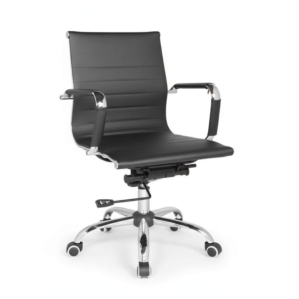 Low Back Office Chair Chrome Base - Ergonomic Desk Chair UAE | | IH 101L