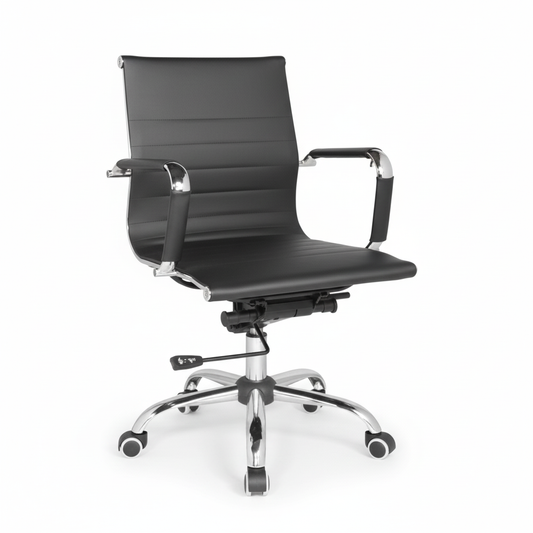 Low Back Office Chair Chrome Base - Ergonomic Desk Chair UAE | | IH 101L
