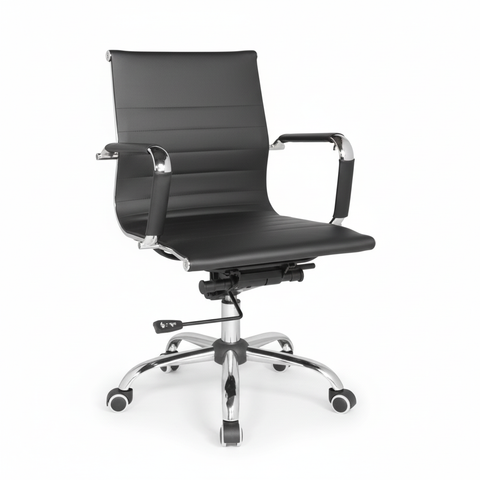 Low Back Office Chair Chrome Base - Ergonomic Desk Chair UAE | | IH 101L
