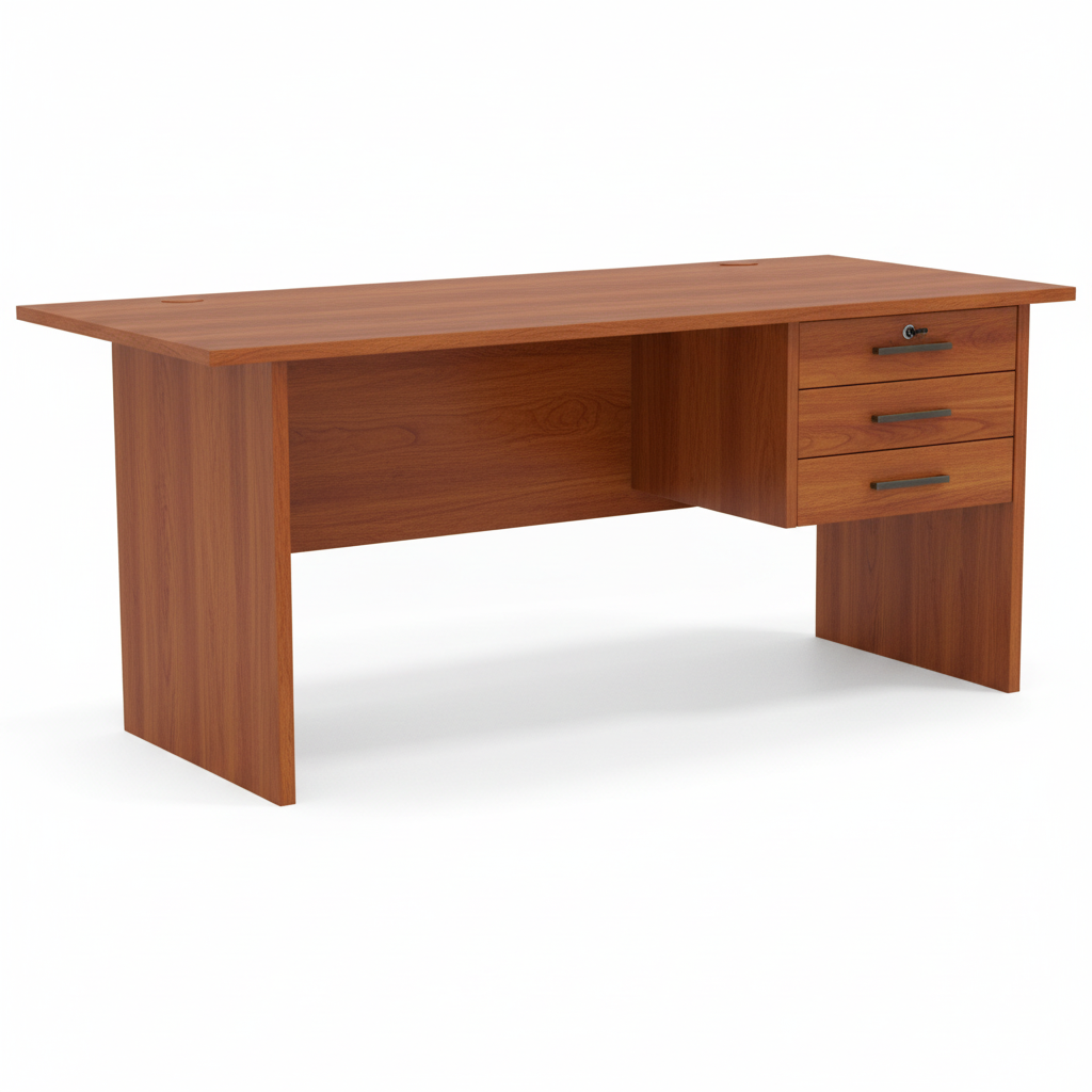 Office Desk Cherry Wood 90x60x75cm | Premium Workstation UAE