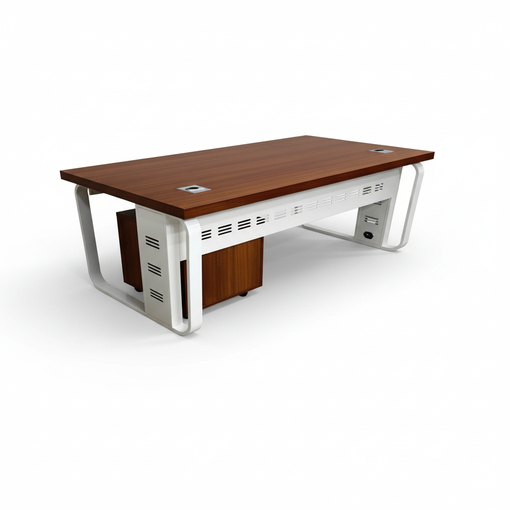 Office Desk 1.4m Cherry White | Premium Executive Desk UAE