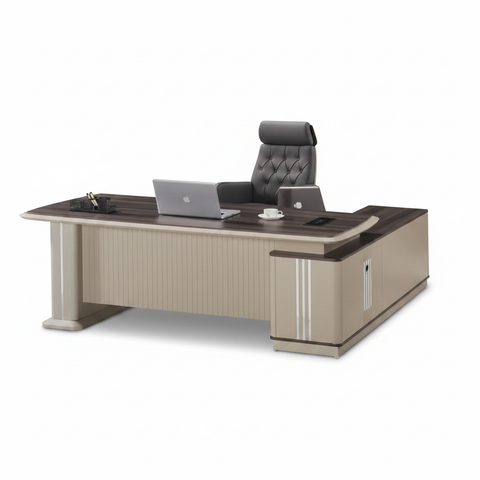Executive Office Desk 1.6M Beech White Finish | Buy Office Furniture Dubai UAE | IH 3116