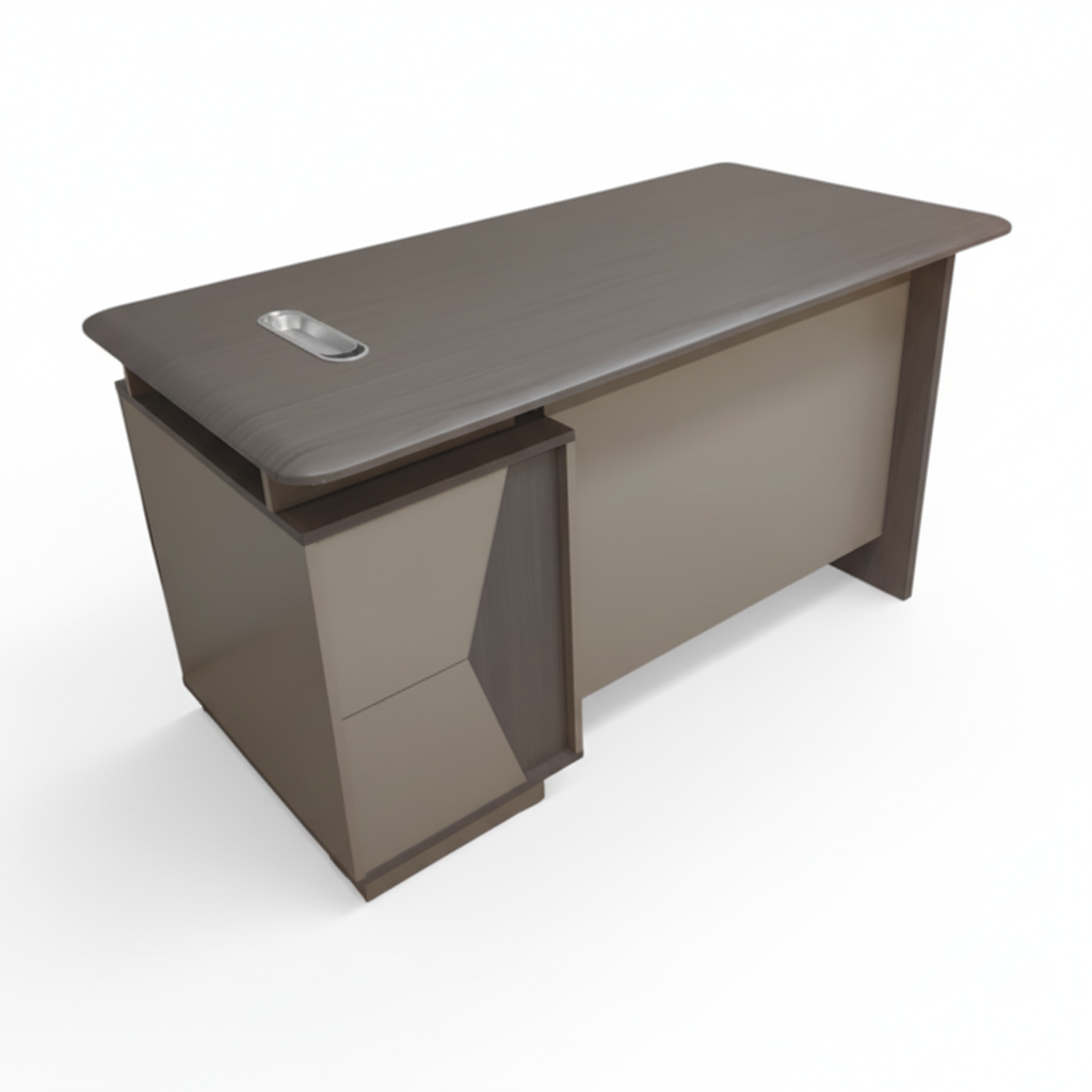 Office Desk 140cm Oak Grey & Khaki | IH 6007(1.4) | UAE Delivery