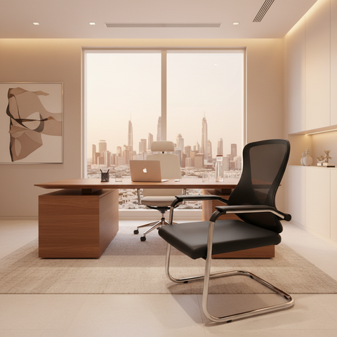 Visitor Chair Black IH 1040 BLK - Premium Office Seating UAE