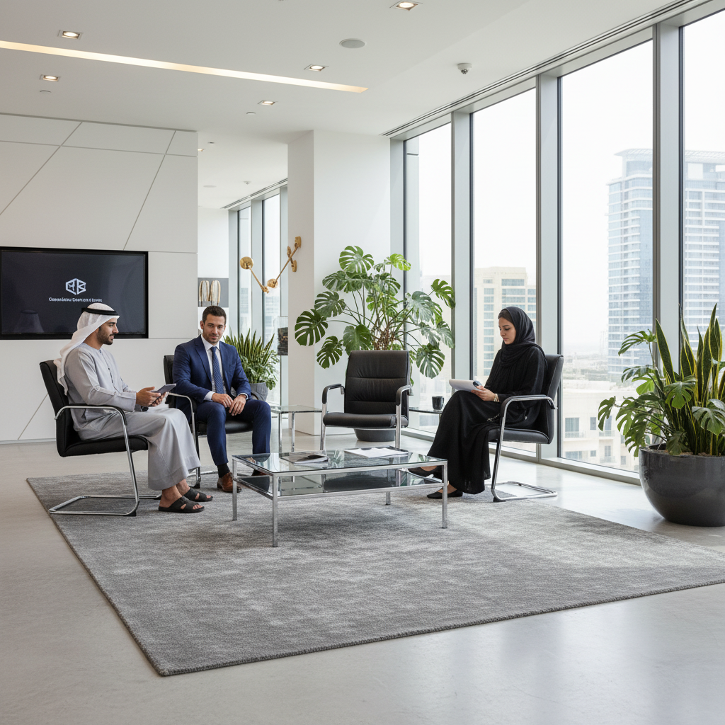 PU Leather Visitor Chair with Chrome Arms - Office Guest Seating UAE | IH 107V