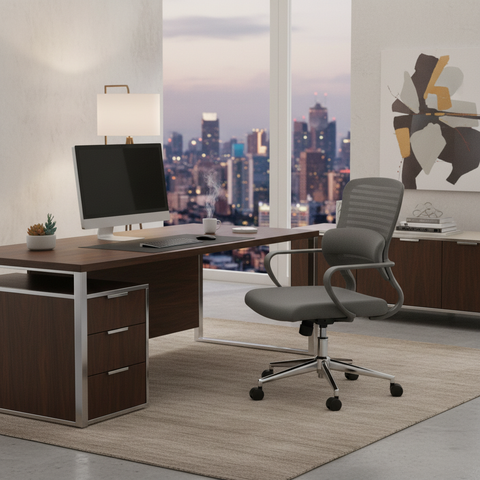 Office Chair Black IH 4008 GRY | Premium Ergonomic Seating UAE