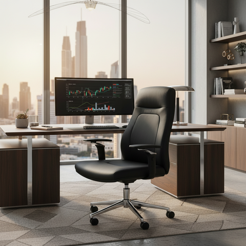 Premium Office Chair Black | Ergonomic Desk Chair UAE | IH A015 BLK