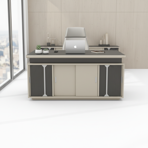 Office Desk 1.4m Purple Gold & Light Khaki UAE | 140x70x75cm Premium Workstation | IH 6214