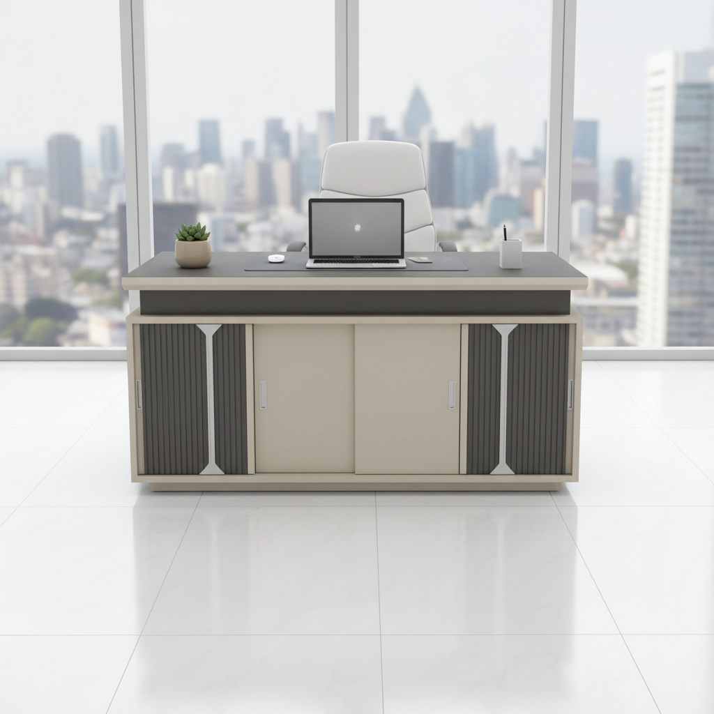 Office Desk 1.4m Purple Gold & Light Khaki UAE | 140x70x75cm Premium Workstation | IH 6214