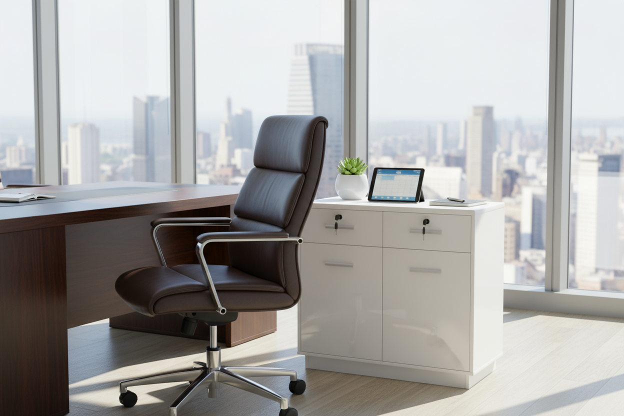White Credenza Side Table with Storage | 2 Drawer 2 Door | 80x40x75cm | UAE