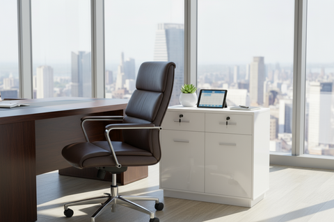 White Credenza Side Table with Storage | 2 Drawer 2 Door | 80x40x75cm | UAE