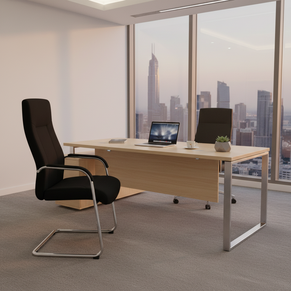 Visitor Chair Black IH 109 V BLK | Premium Office Seating UAE