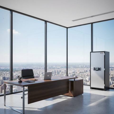 SAFIRE FR 1360 Fire Resistant Safe in UAE Corporate Office – 90-Min ECB.S Certified Digital Lock Safe