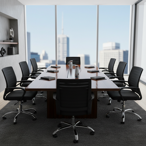 Low Back Mesh Office Chair UAE | Ergonomic Chrome Base with Tilt & Height Adjustment | IH 7823