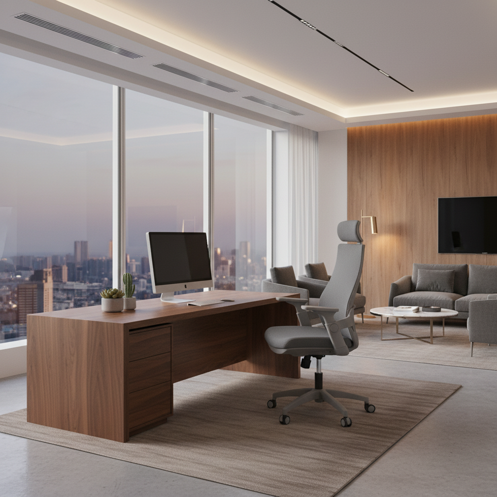 Ergonomic Mesh High Back Office Chair with Headrest UAE | Premium Executive Chair Dubai | IH 2020A