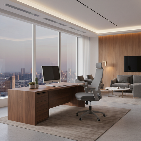 Ergonomic Mesh High Back Office Chair with Headrest UAE | Premium Executive Chair Dubai | IH 2020A