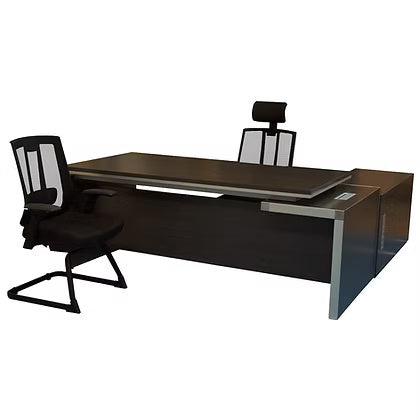 Premium L-Shaped Executive Desk Dubai UAE | Aluminium Profile Office Furniture