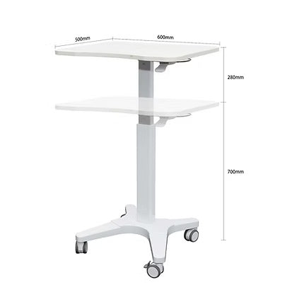 Mobile Height Adjustable Desk with Lockable Casters + Wobble Chair - UAE Wide Delivery | INFINI HOMES
