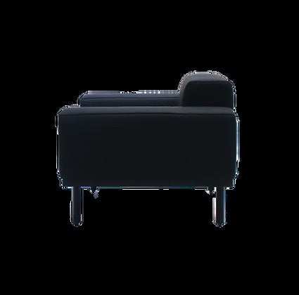 VOLL Single Seater Leatherette Sofa Black - Premium Furniture Dubai Abu Dhabi UAE