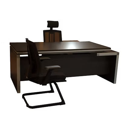 Premium L-Shaped Executive Desk Dubai UAE | Aluminium Profile Office Furniture