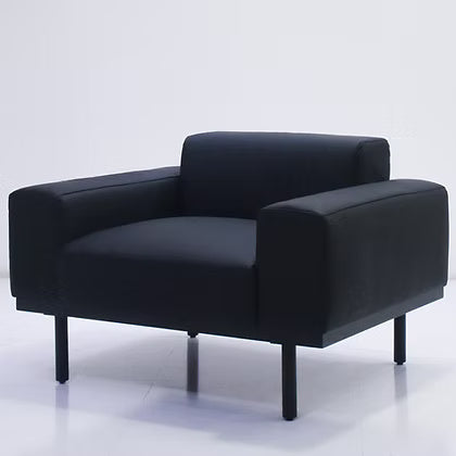 VOLL Single Seater Leatherette Sofa Black - Premium Furniture Dubai Abu Dhabi UAE
