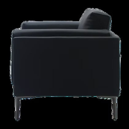 AIKA Single Seater Leatherette Sofa - Black