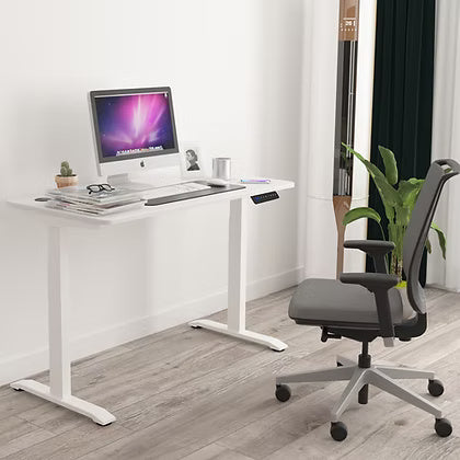 Height Adjustable Sit Stand Desk UAE | White Frame & Top | Dubai Abu Dhabi Sharjah
