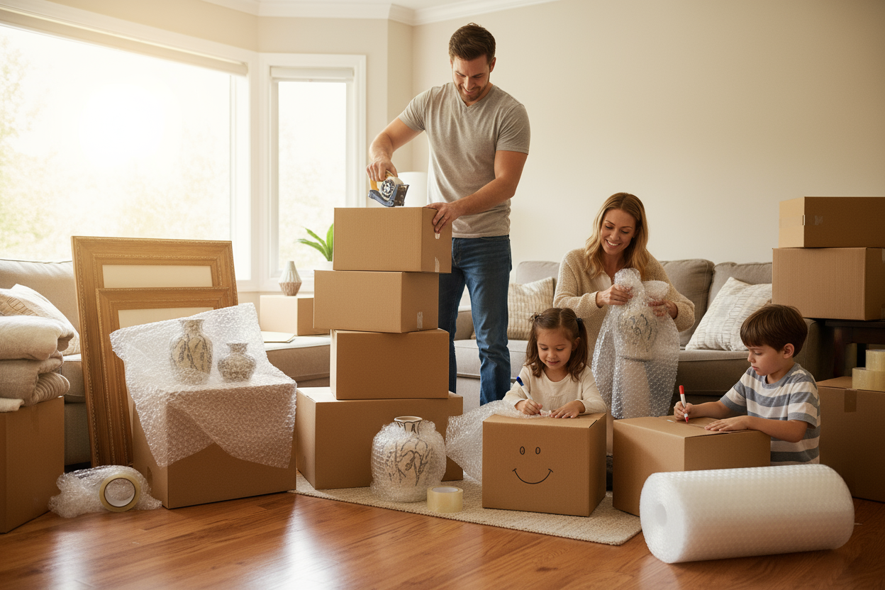 Premium BOPP Packing Tape Dubai UAE - Bulk Moving Shipping Storage Supplies Combo Pack